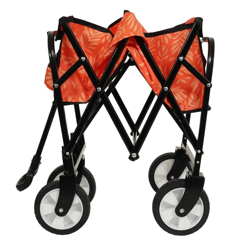 Colorful Collapsible Utility Wagon Cart with Strapping System - 225 lb Capacity