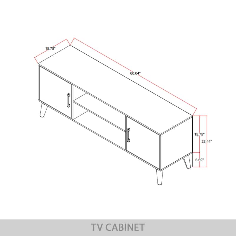 CraftPorch Classic 60-Inch TV Stand Console