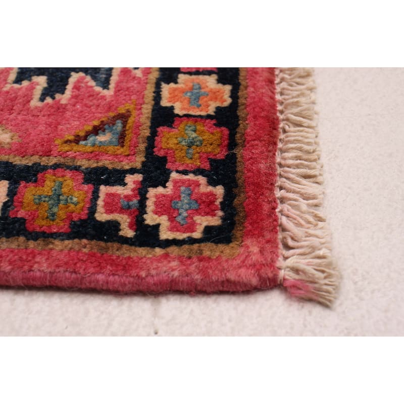 ECARPETGALLERY Hand-knotted Uzbek Ghazni Pink Wool Rug - 3'11 x 5'10
