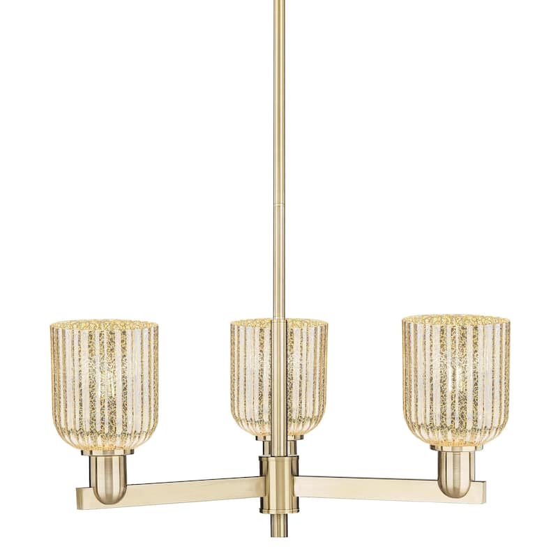 Innovations Lighting 716-3CR-9-18 Bridal Veil Chandelier Bridal Veil 3 - Champagne Bronze / Mercury