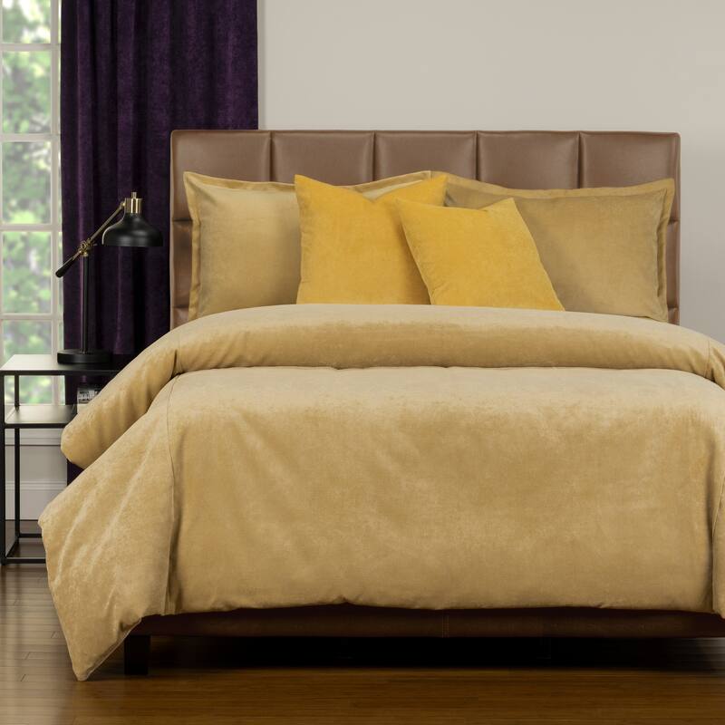 Mixology Padma 6 Piece Duvet Cover and Insert Set - Old Gold - Twin