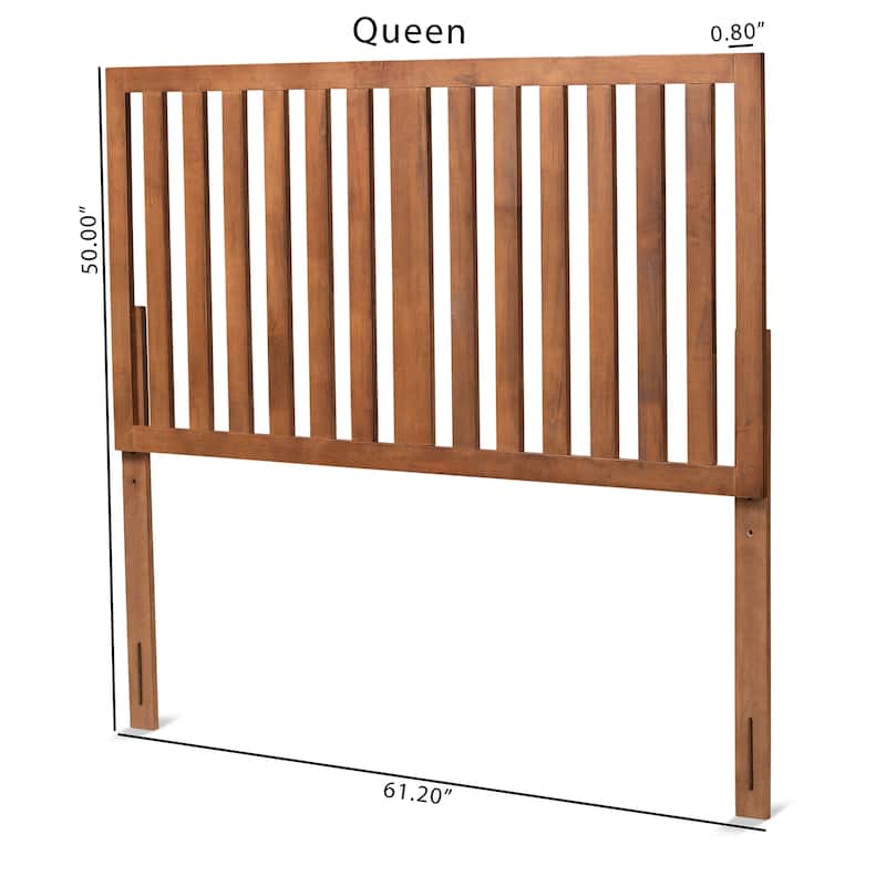 Oren Modern Ash Walnut Finished Wood Headboard