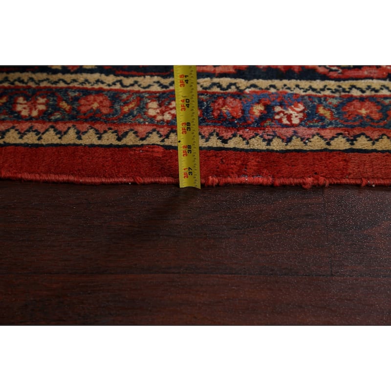 Antique Floral Traditional Mahal Persian Area Rug Handmade Wool Carpet - 7'10" x 11'1"