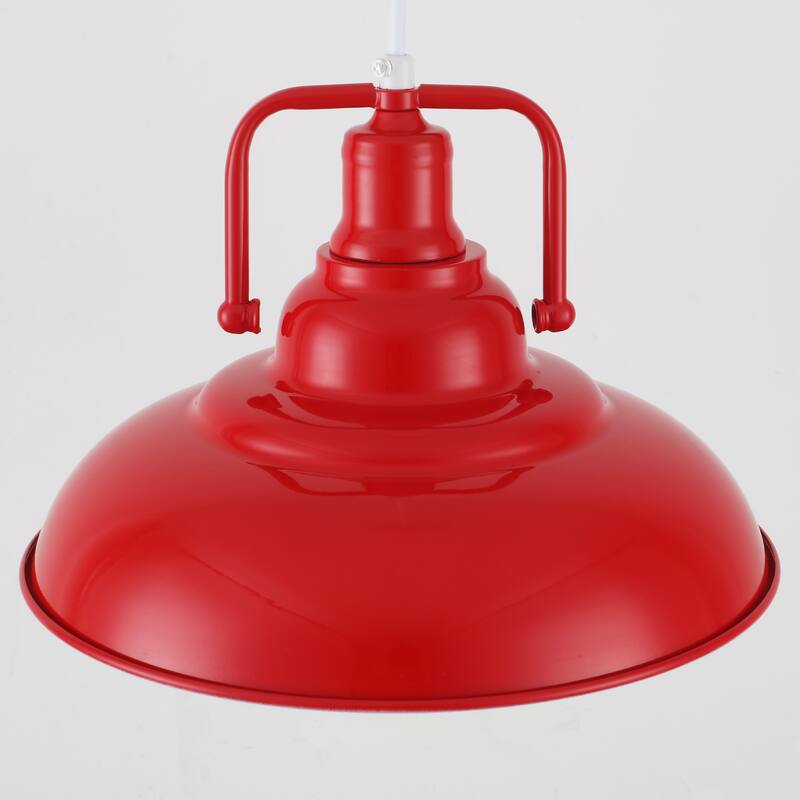 60-Watt 1-Light Pendant Light with Dome Shade for Kitchen Island, Classic Semi Flush Mount Chandelier for Dining Room
