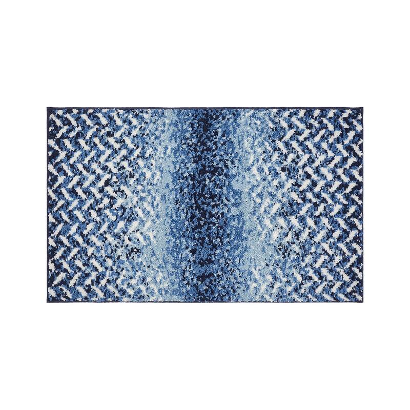 Better Trends 100% Micro Polyester Knitted Bathroom Rugs - Casablanca Collection with Chevron Pattern, Machine Washable Bath Mat