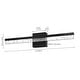 preview thumbnail 14 of 62, JONATHAN Y Baxter 22" 1-Light Modern Contemporary 360-Degree Rotatable Iron/Seeded Acrylic Integrated LED Vanity Light