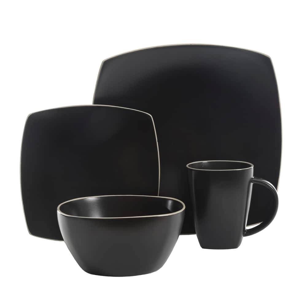Gibson Soho Lounge Square 16pc Dinnerware Set - Matte Finish