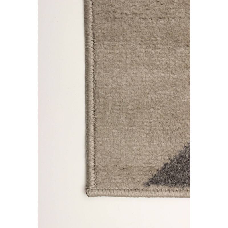 ECARPETGALLERY Machine Woven Bianca Grey Area Rug