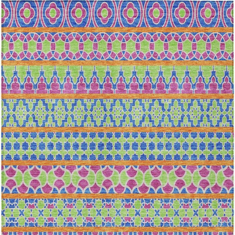 HomeRoots Quatrefoil Transitional Rectangle Outdoor Rug