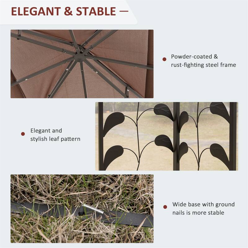 Double Roof Outdoor Gazebo Canopy Shelter