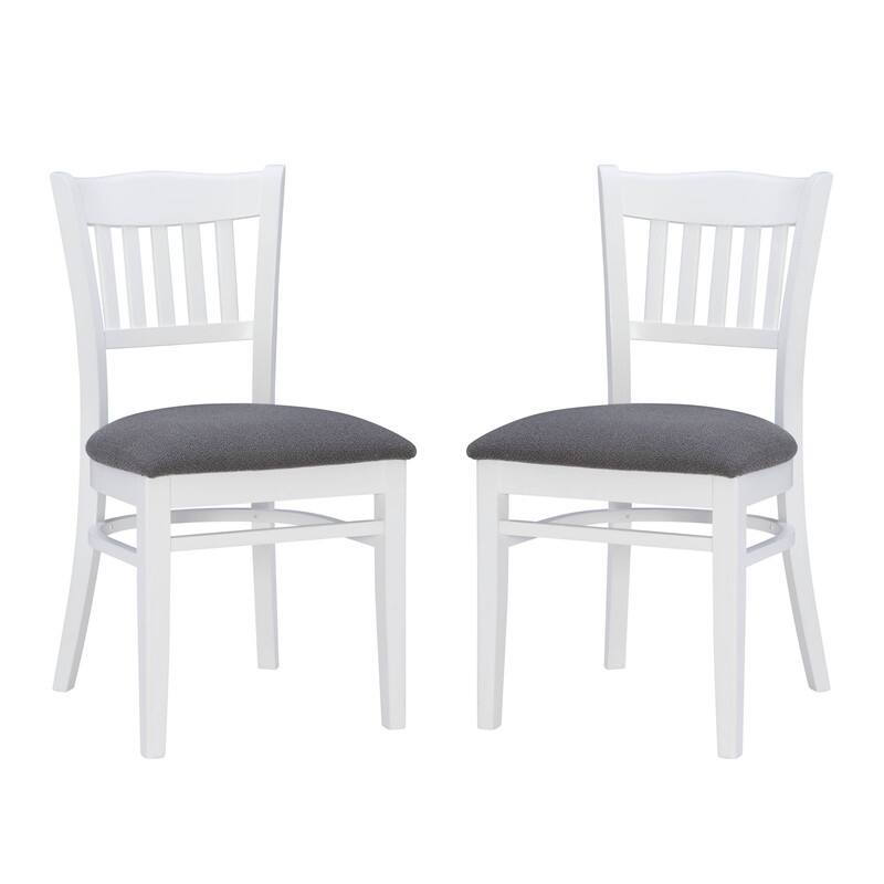 Linon Raubrook White Chair (Set of 2)