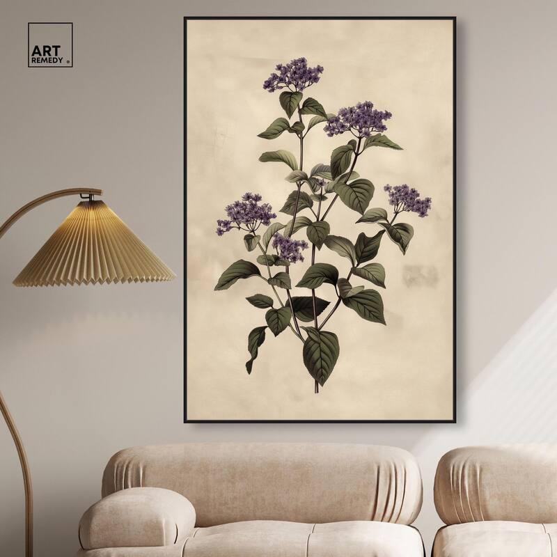 Purple Hydrangea Canvas by Art Remedy