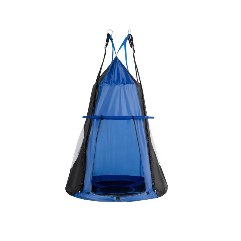 2 in 1 Kids Detachable Hanging Chair Swing Tent Set Swing Play House - Blue