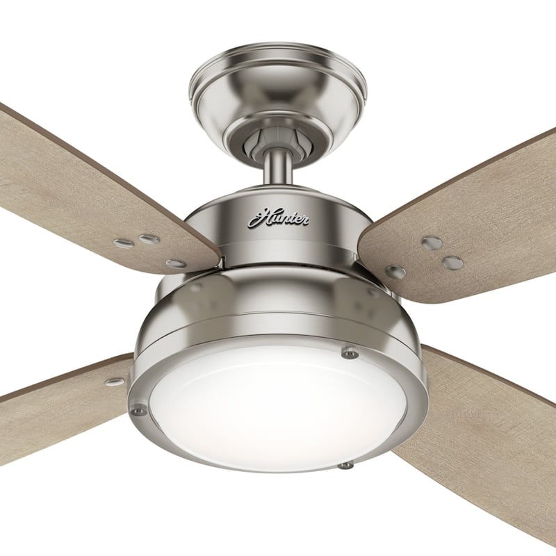 Hunter 52" Wingate Ceiling Fan with LED Light Kit and Handheld Remote - Transitional, Coastal