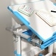 preview thumbnail 17 of 25, Qaba Kids Desk and Chairs Set, Height Adjustable Children School Study Desk with Tilt Desktop, Storage Drawer