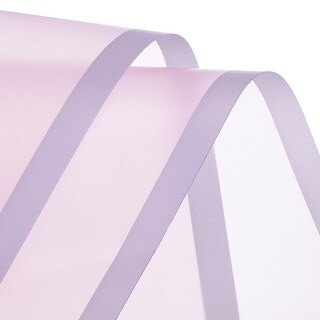20pcs Transparent Border Flower Wrapping Paper 22.8"x22.8" Waterproof
