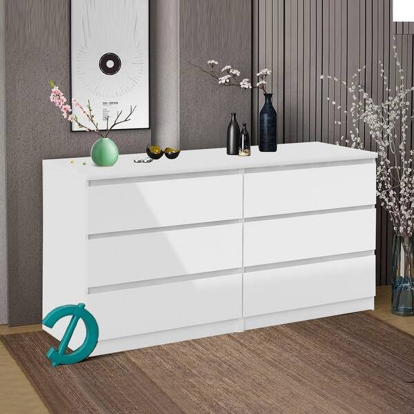 amazon white dresser ZLWJGY for Bedroom with 6 Drawer, Bedroom Furniture Organizer Storage, Wood Double Dresser & Chest of Drawers, Modern Farmhouse Style, Dressers for Closet, Living Room 30 Tall : Home providing you with reliable storage solutions for years to come User Tradare White Dresser for Bedroom