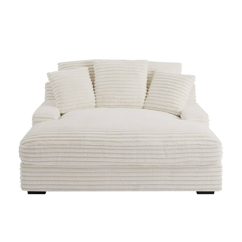 Modern Sleeper Sofa - Rectangular Couch with Square Armrests