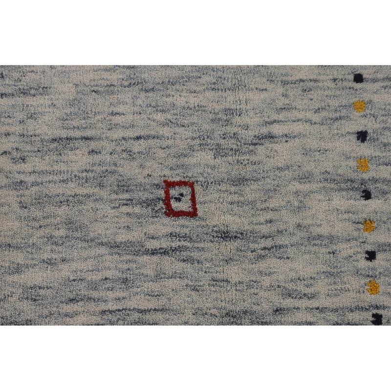 Gabbeh Indian Area Rug Handmade Wool Carpet - 9'1"x 11'8"