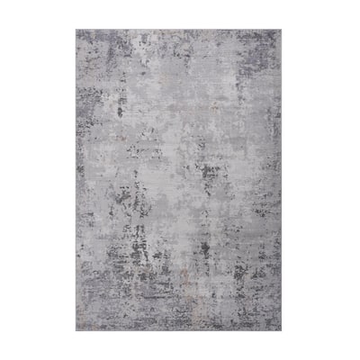 LOOM & LUXE Collection Ivory/Sand/Abstract Non-Shedding Area Rug