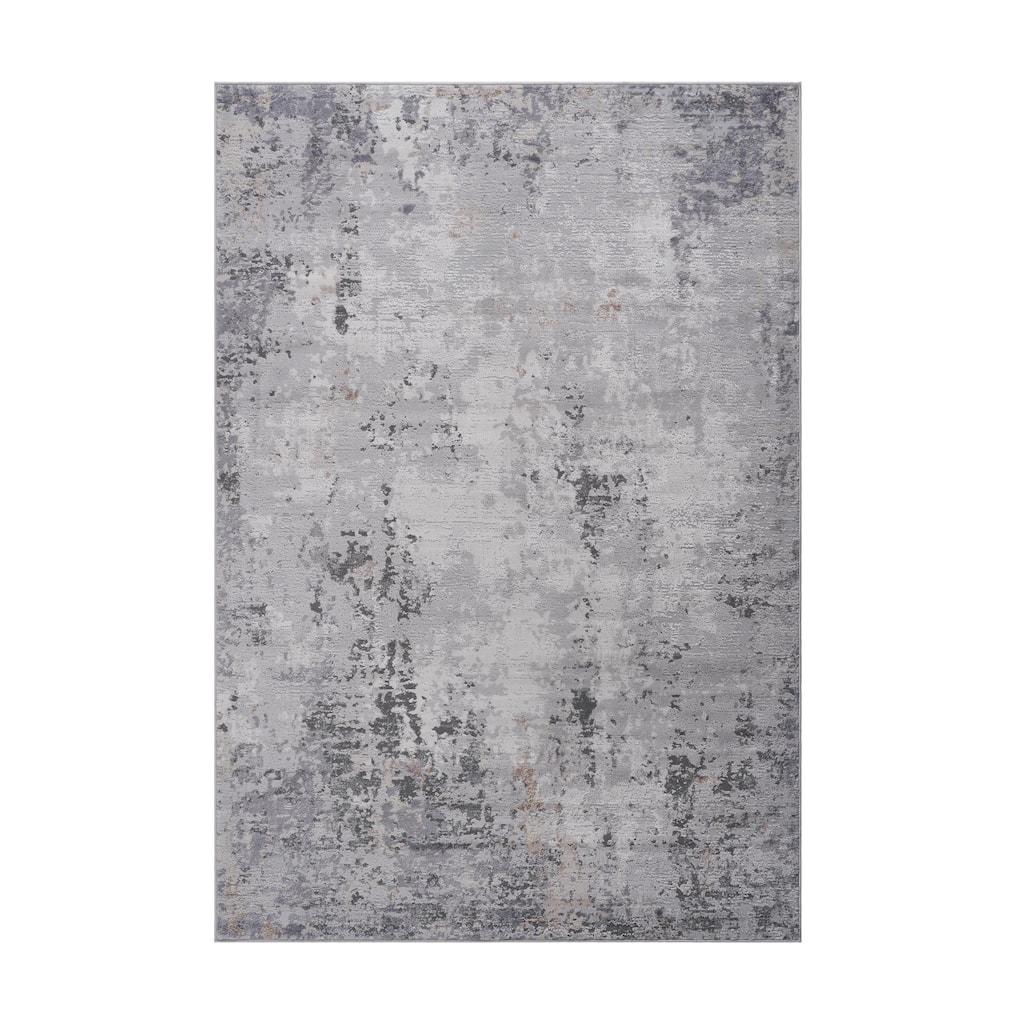 LOOM & LUXE Collection Ivory/Sand/Abstract Non-Shedding Area Rug