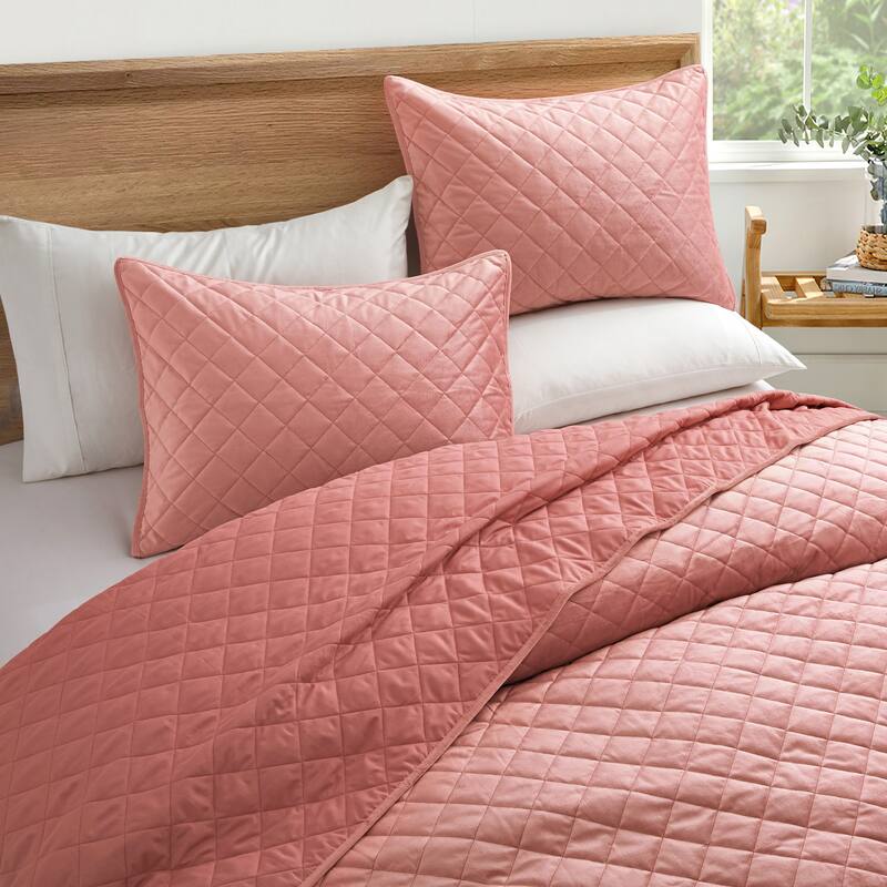 3-Piece Reversible Ultra Lighweight Coverlet Premium Microfiber Bedspread Quilt Set