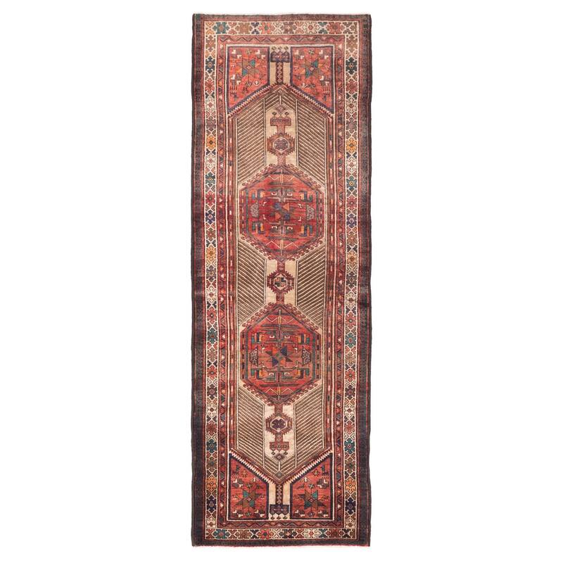 ECARPETGALLERY Hand-knotted Konya Anatolian Red Wool Rug - 3'5 x 10'6