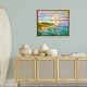 preview thumbnail 21 of 25, Stupell Vivid Abstract Coast with Boats Framed Floater Canvas Wall Art Design By Dorothy Fagan