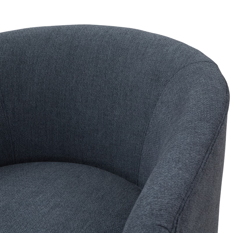 Maxine Chenille Fabric Wood Base Swivel Accent Chair by Greyson Living - 28.5"W x 28.75"D x 28"H