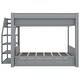 preview thumbnail 11 of 34, Wood Convertible Full Size Bunk Bed with Storage & Bedside Table