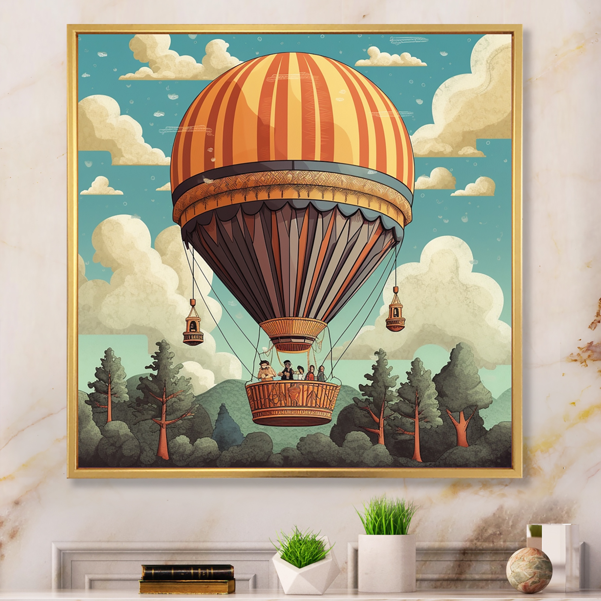 Vintage Hot outlet Air Balloon Home Decor