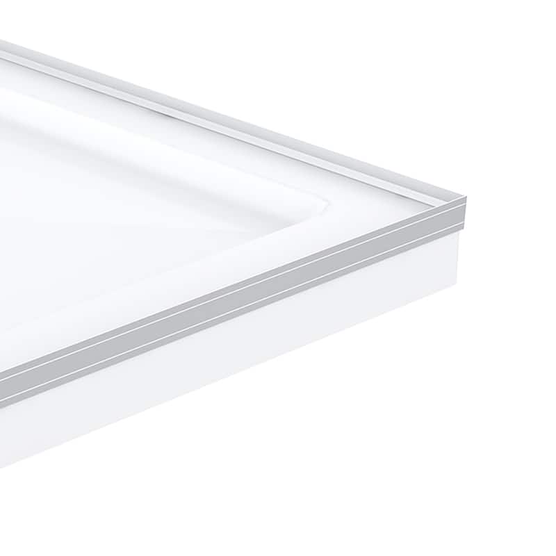 Marquette 42" X 34" Single Or Double-Threshold Shower Pan Base With Center Drain And Removable Flange In Glossy White - 42 x 34