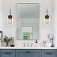 preview thumbnail 44 of 103, Modern Black 1/2/3/4/5-Light Bathroom Crystal Vanity Light Wall Sconces