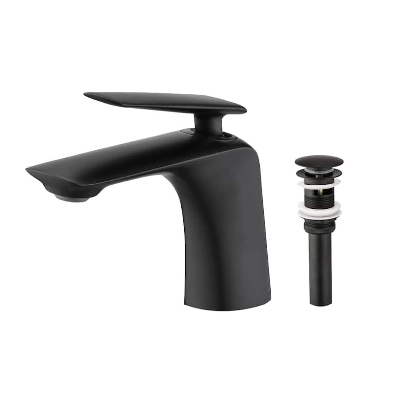 Dornberg Single Handle Bathroom Faucet Sink Faucet with Drain Assembly - Matte Black