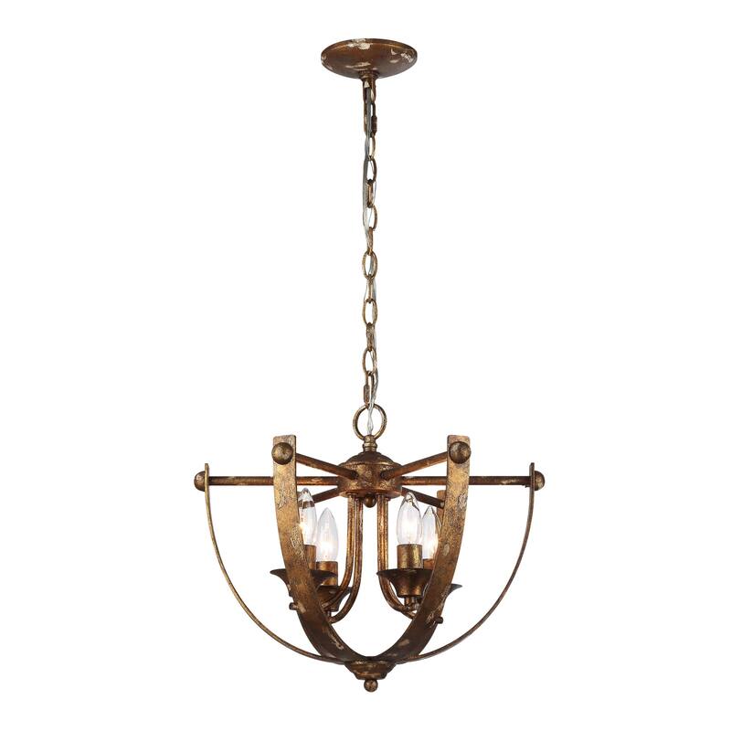 Wry Lighting Victoria 4-light Pendant in Heirloom Gold - 4 Light Pendant