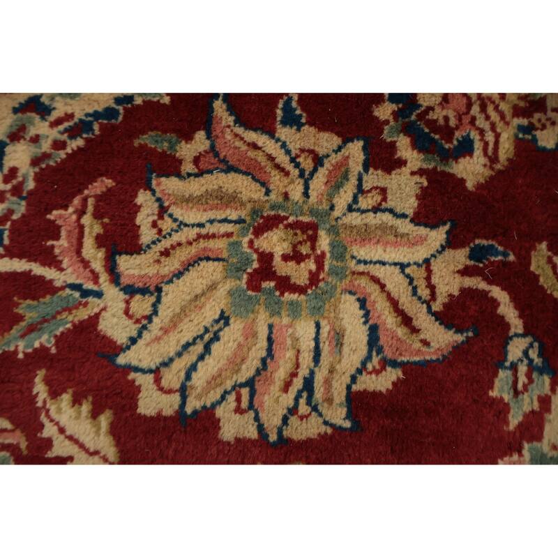 Hand Knotted Oriental 100% Wool Carpet Traditional Floral Red Agra Area Rug - 17' 1'' X 11' 10''