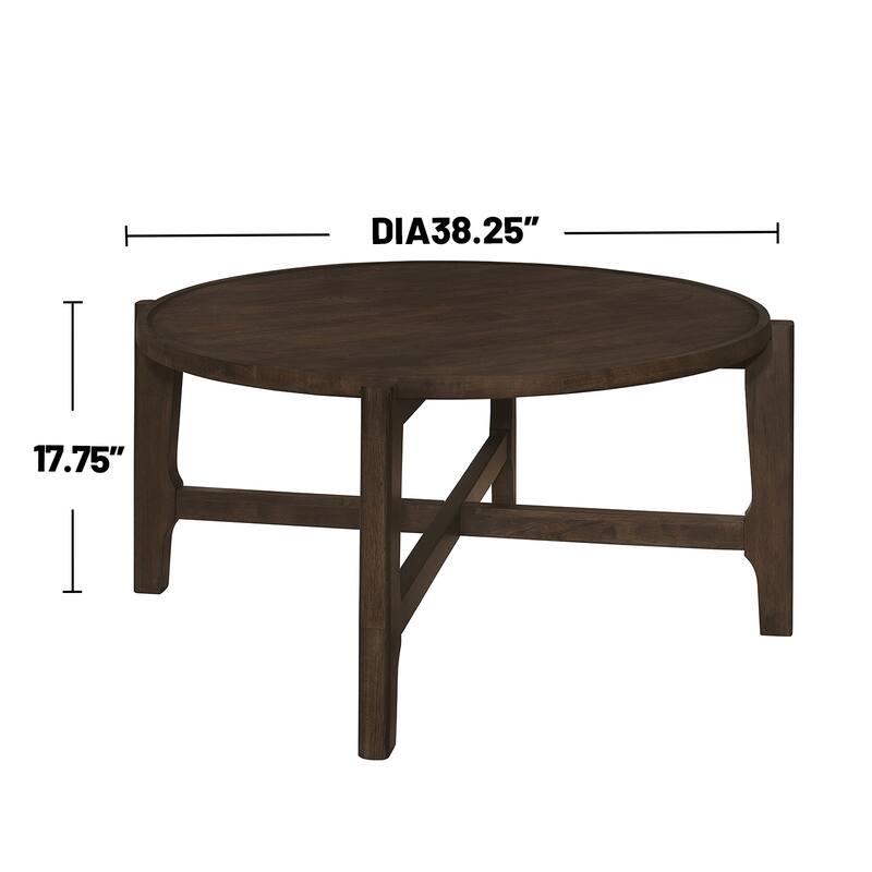 Wooden Coffee and End Table Set in Dark Brown