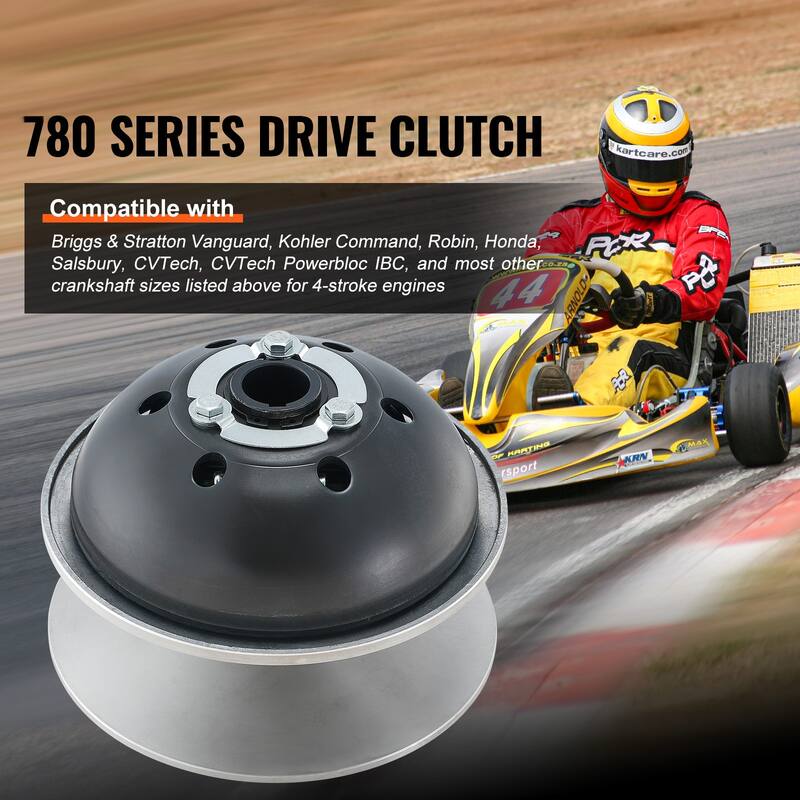 Driven Clutch Kit for Go-Kart Asymmetrical Driver Pulley Replacement with Drive Belt