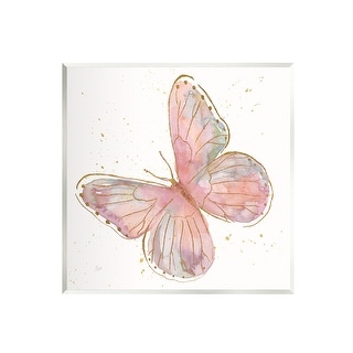 Stupell Pink Butterfly Wings Glam Detail Wall Plaque Art by Nan - On ...