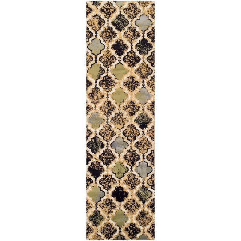 Superior Viking Contemporary Geometric Trellis Indoor Runner or Area Rug