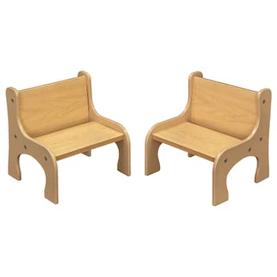 Tot Mate 8" Laminate Activity Chair Pack of 2, Ready-To-Assemble
