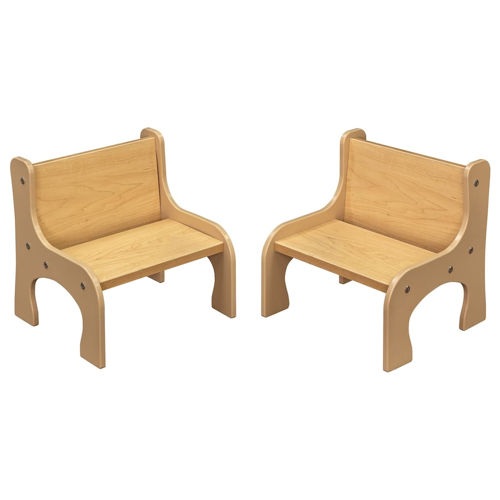 Tot Mate 8" Laminate Activity Chair Pack of 2, Ready-To-Assemble