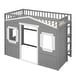 preview thumbnail 7 of 112, Solid Wood House Loft Bed With Ladder for Kids, Boys and Girls, Bedroom