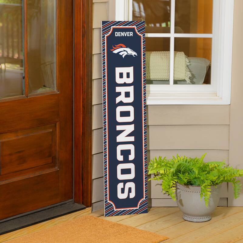 47" Double Sided Seasonal Porch Leaner, Denver Broncos - 47" x 11.25"