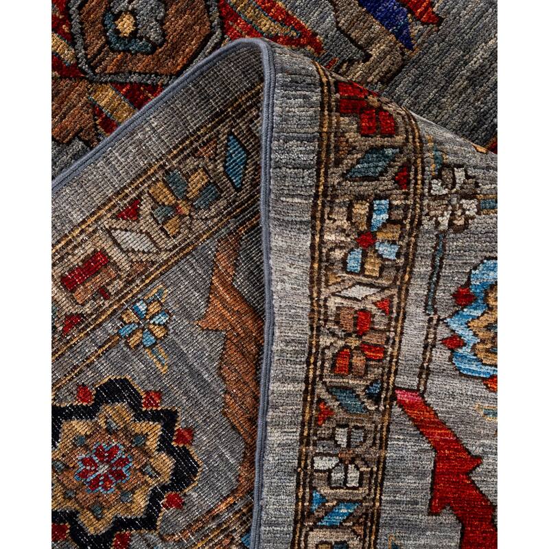 Serapi One-of-a-Kind Hand-Knotted Area Rug - Gray - 8' 1" x 10' 0"