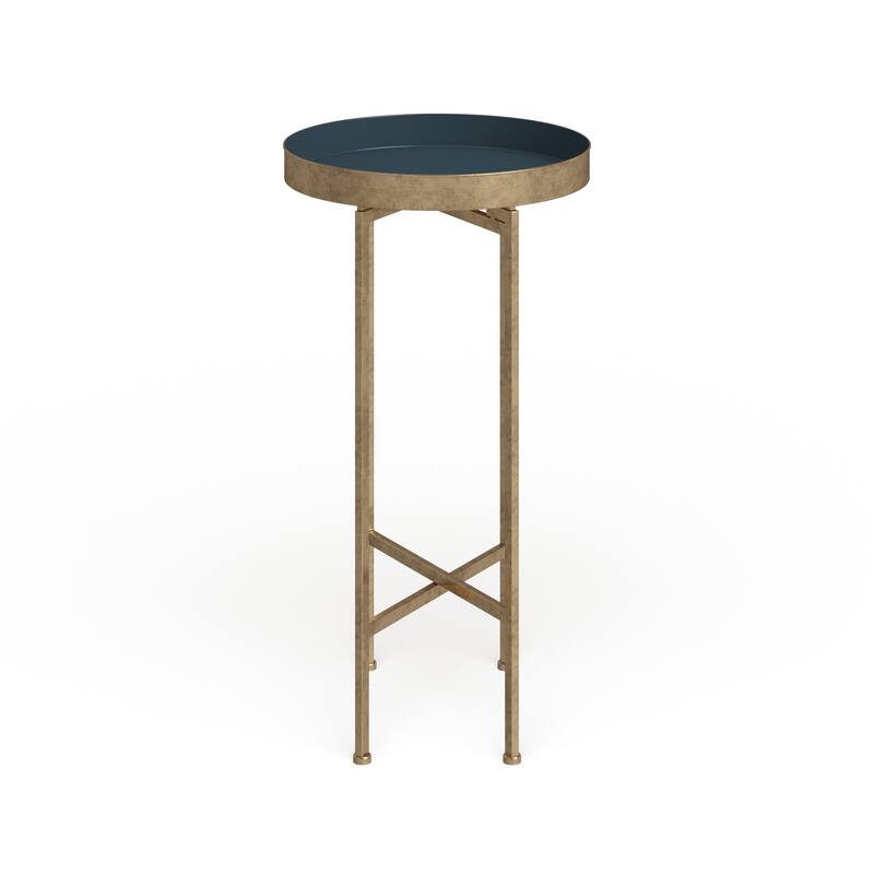 Kate and Laurel Celia Round Foldable Metal Accent Table