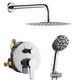 preview thumbnail 31 of 74, WOWOW Wall Mount 9-Spray Shower Faucet with Handshower 10" - Polished Chrome
