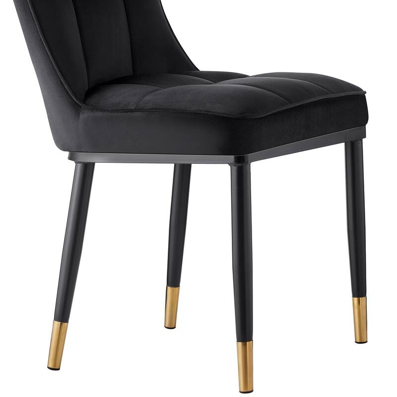 Modern Velvet Upholstered Dining Chairs, Set of 2/4 - 35.8"H x 18.9"W x 23.2"D