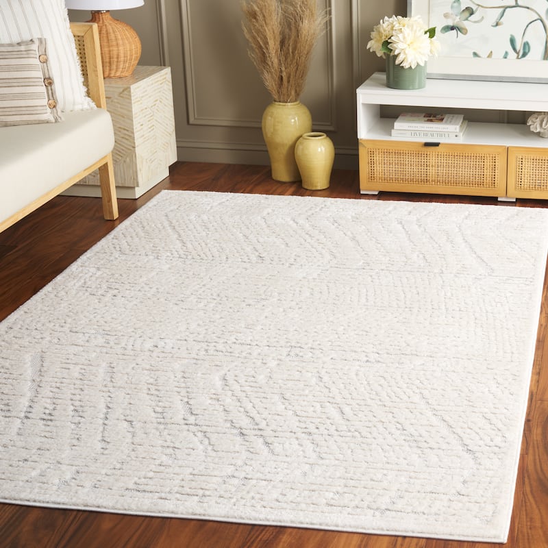 SAFAVIEH Elmhurst Lima Modern & Contemporary Rug - 8' x 10' - Ivory/Grey