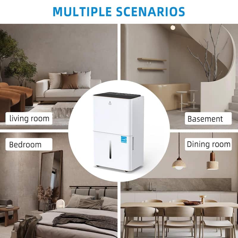 25 Pints Portable Dehumidifier for Basement up to 1,500 Sq.Ft